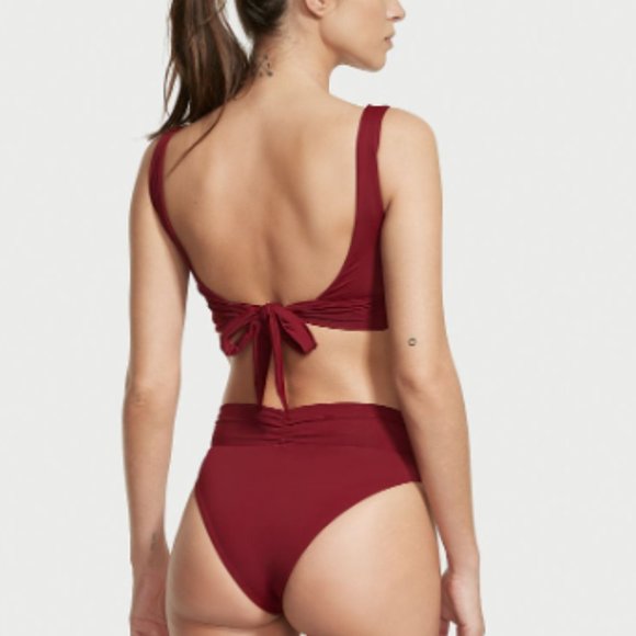 Riot Swim Pico Merlot Red High Waist Bikini XS - Picture 2 of 9